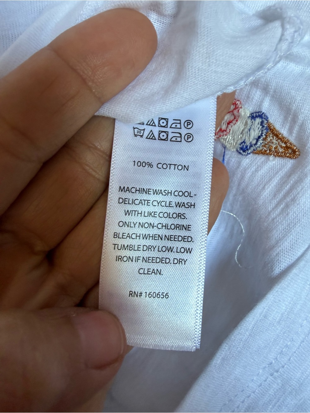Cynthia Rowley Short Sleeve T Shirt w/ ice cream embroidery - Picture 6 of 6